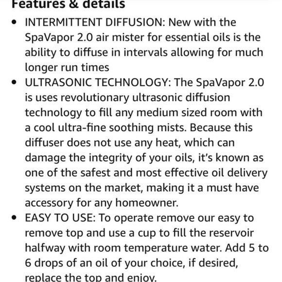 Like new Green𝙖𝙞𝙧 Essential Oil Diffuser SpaVapor + Changes Color - Picture 12 of 15